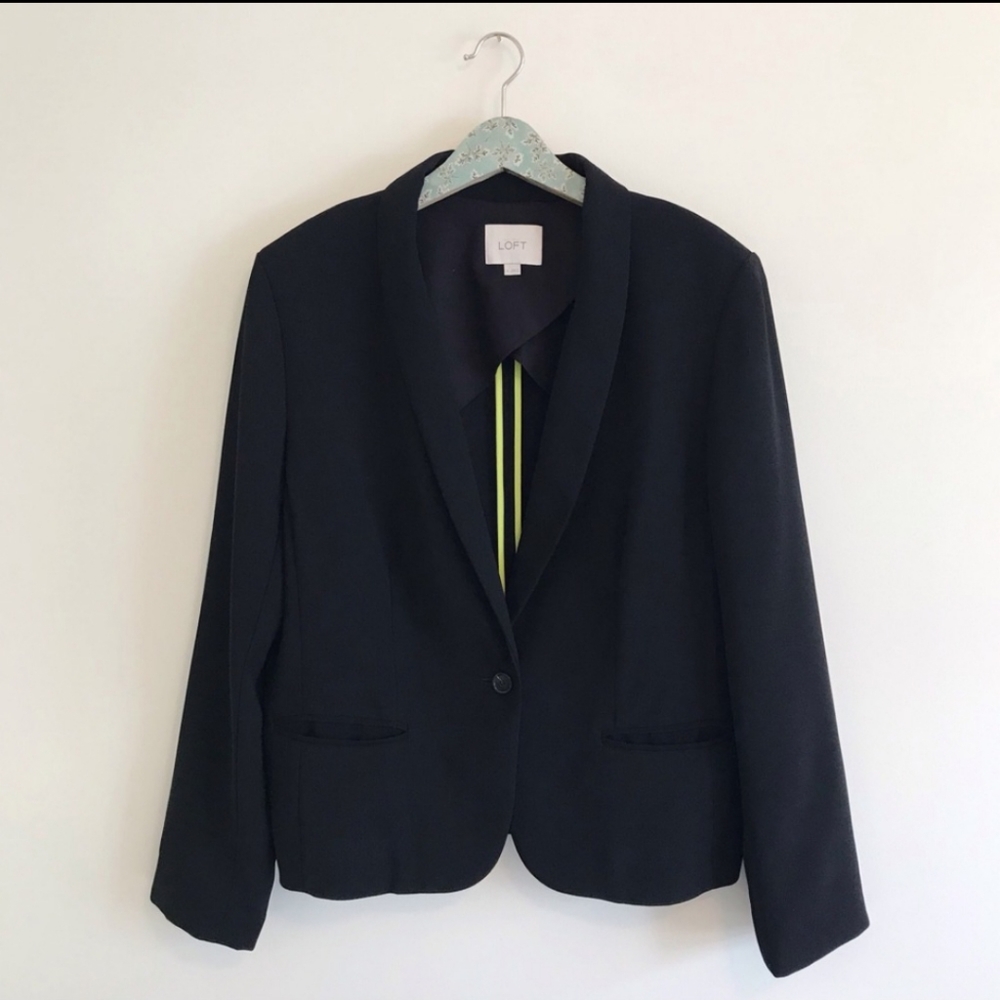 Loft Black Single Button Blazer